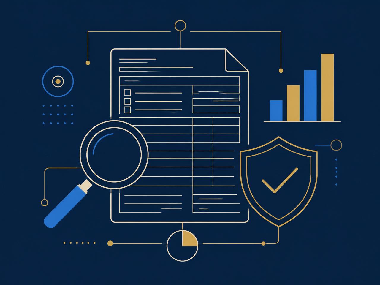 Illustration representing precise US tax analysis, compliance shield, and multi-year planning